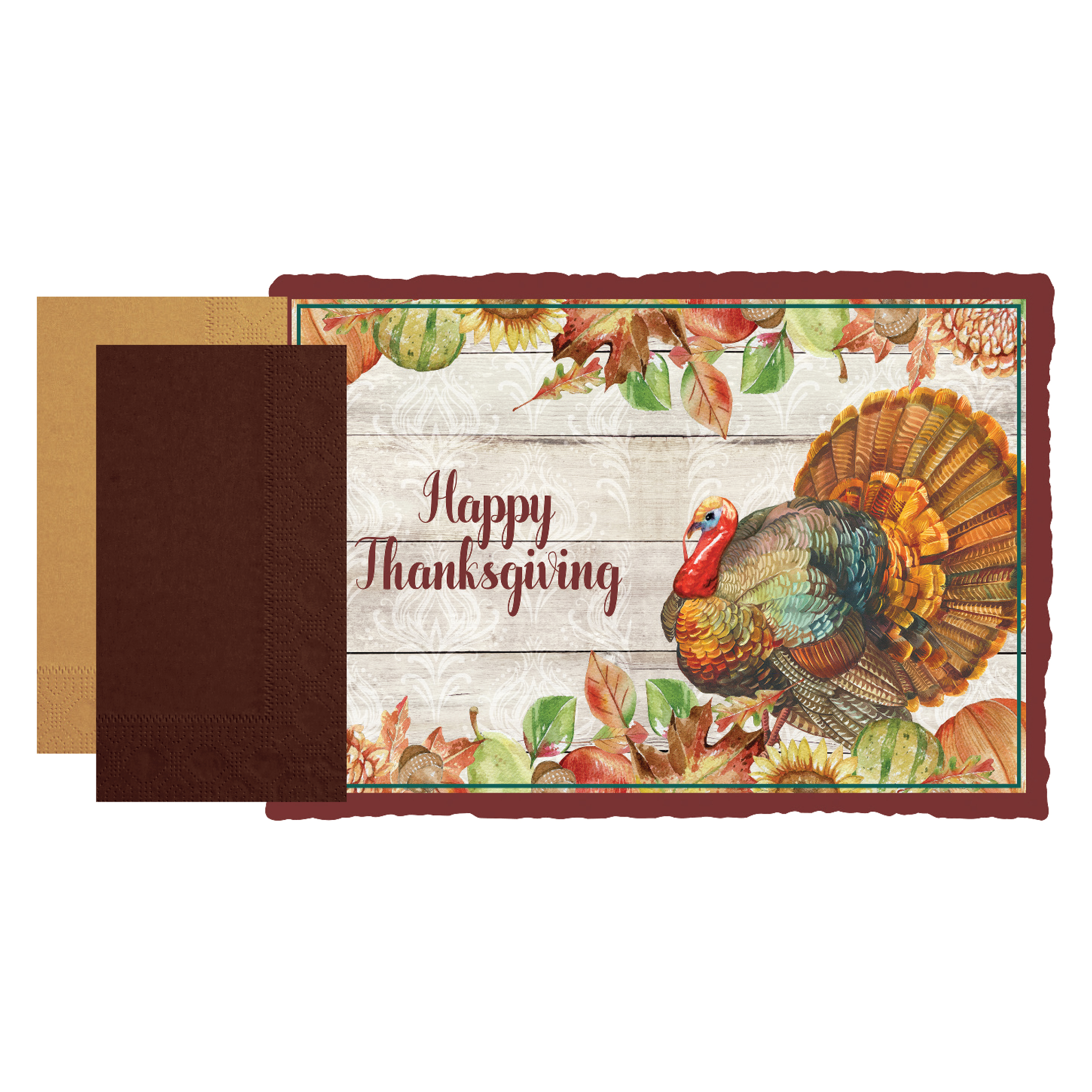 Turkey Traditions Placemat and Napkin Combo Pack 500 ct.