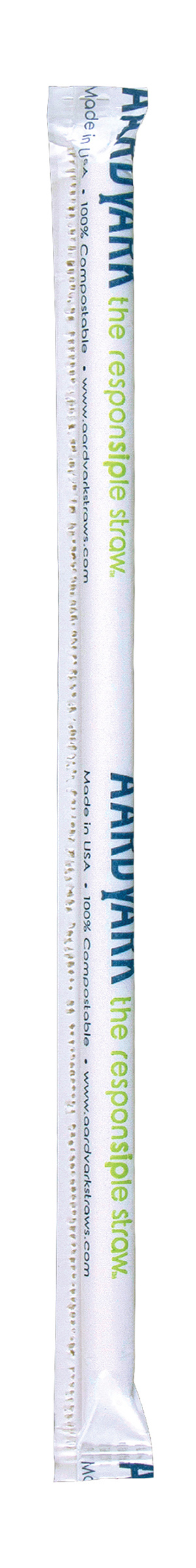 Aardvark 10″ Wrapped White Giant Paper Straws – 2400 ct.