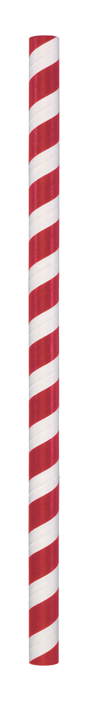 8.5 in Giant Red and White Stripe Paper Straws 1500 ct.