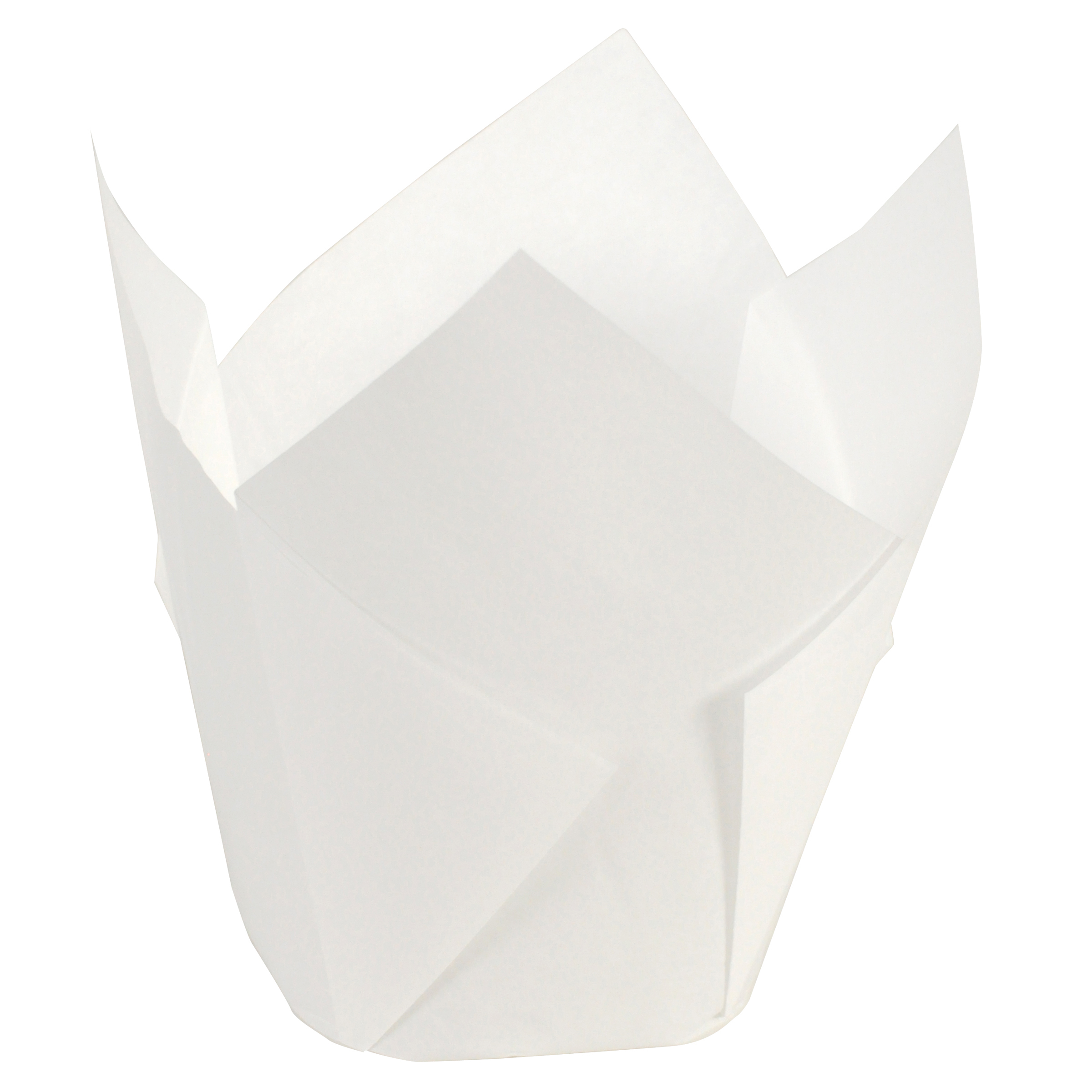 4 in Large White Paper Tulip Cups 2500 ct.
