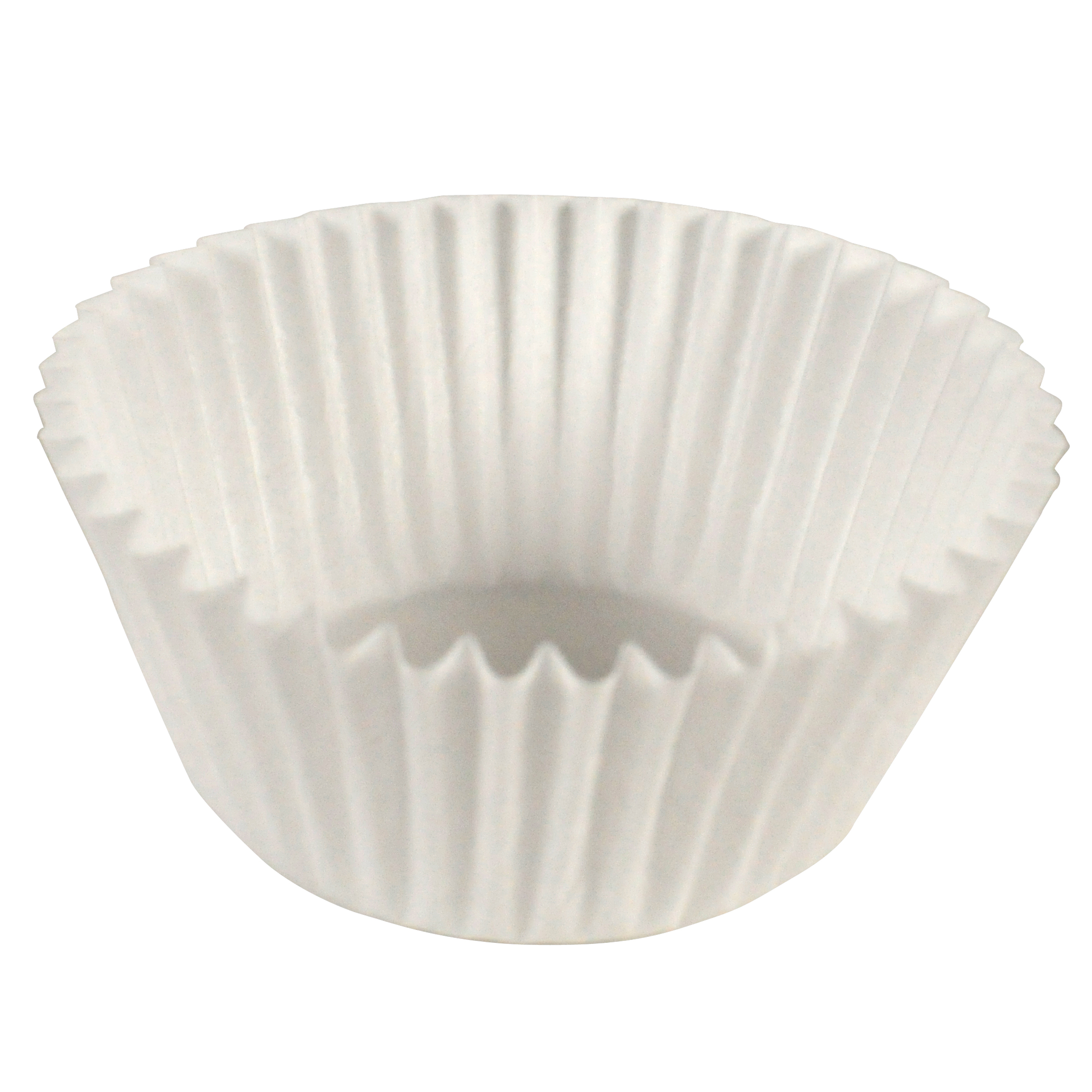 3.5 in White Fluted Baking Cups 10000 ct.