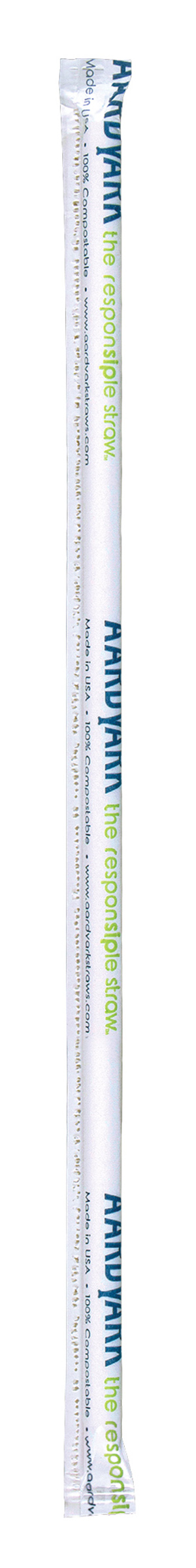 Aardvark 10″ Wrapped White Jumbo Paper Straws – 3200 ct.
