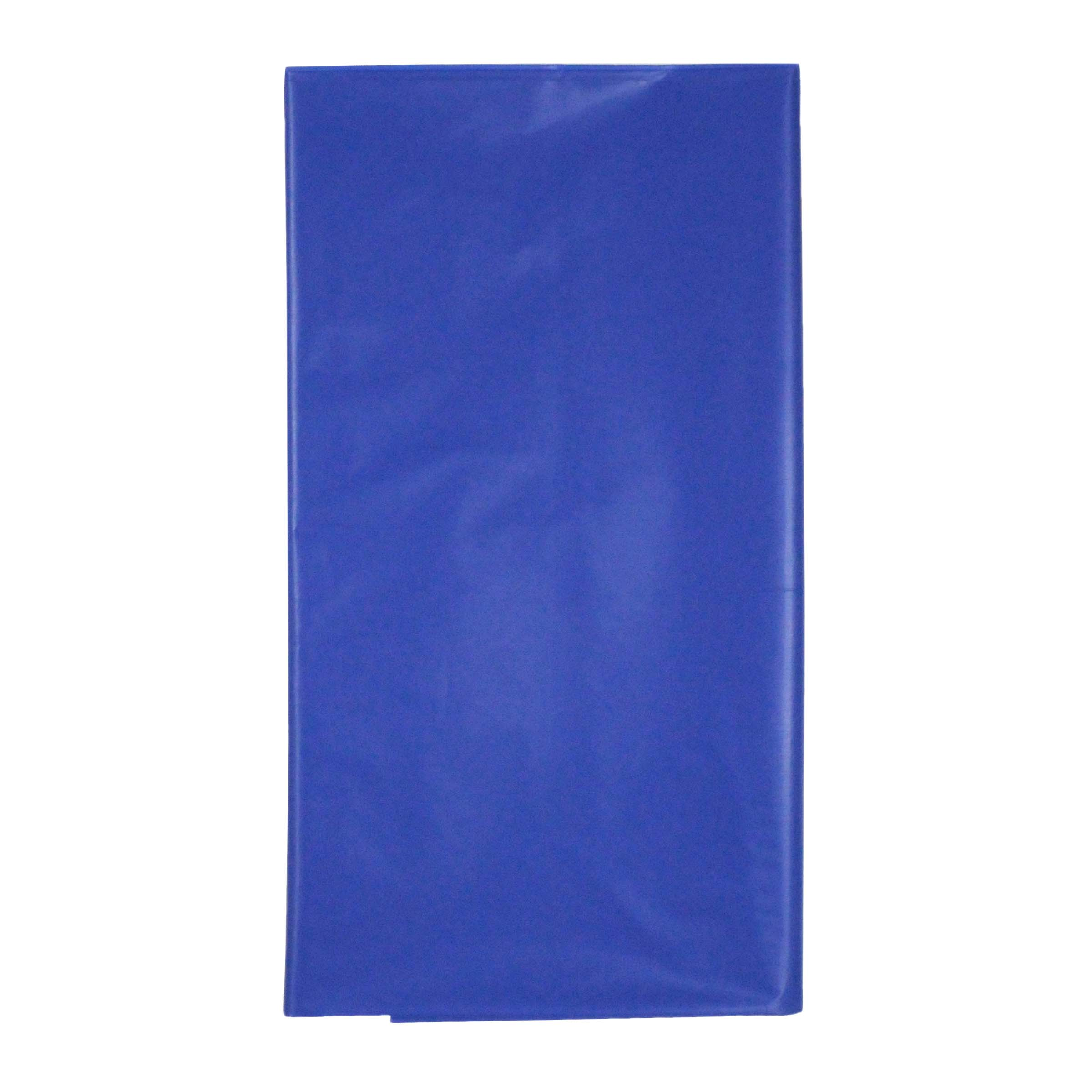 54 in x 108 in Blue Plastic Tablecloths 12 ct.