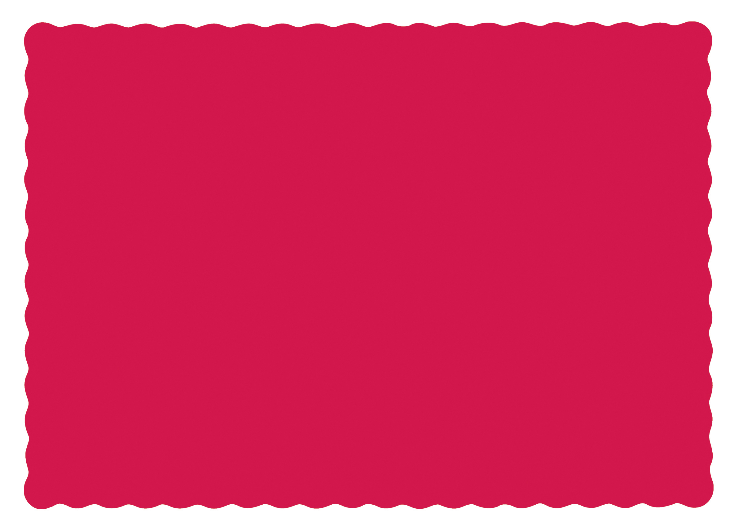 10 in x 14 in Scalloped Red Paper Placemats 1000 ct.