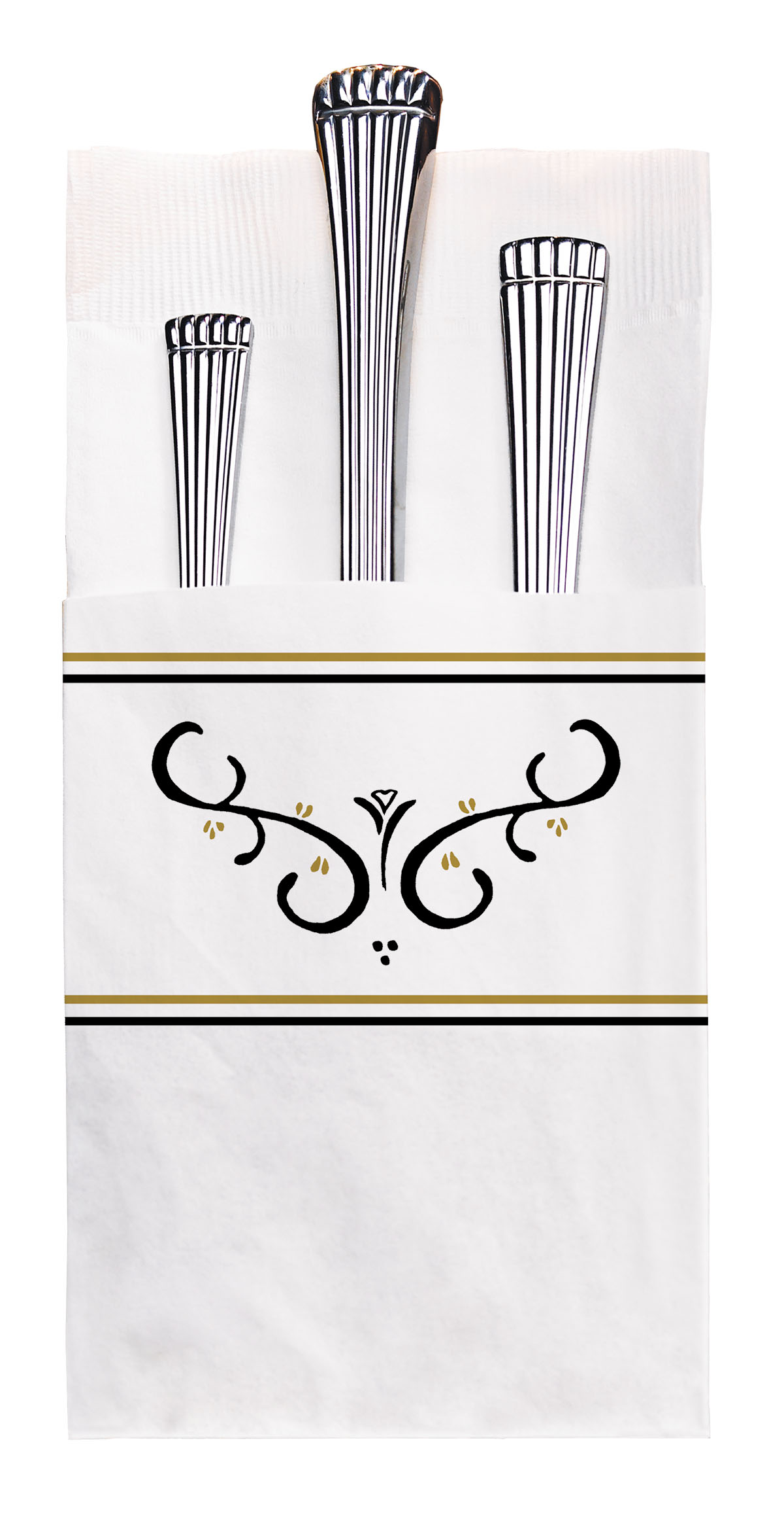 8.25 in x 4.25 in Coin Embossed Scroll Quickset Dinner Napkins 800 ct.