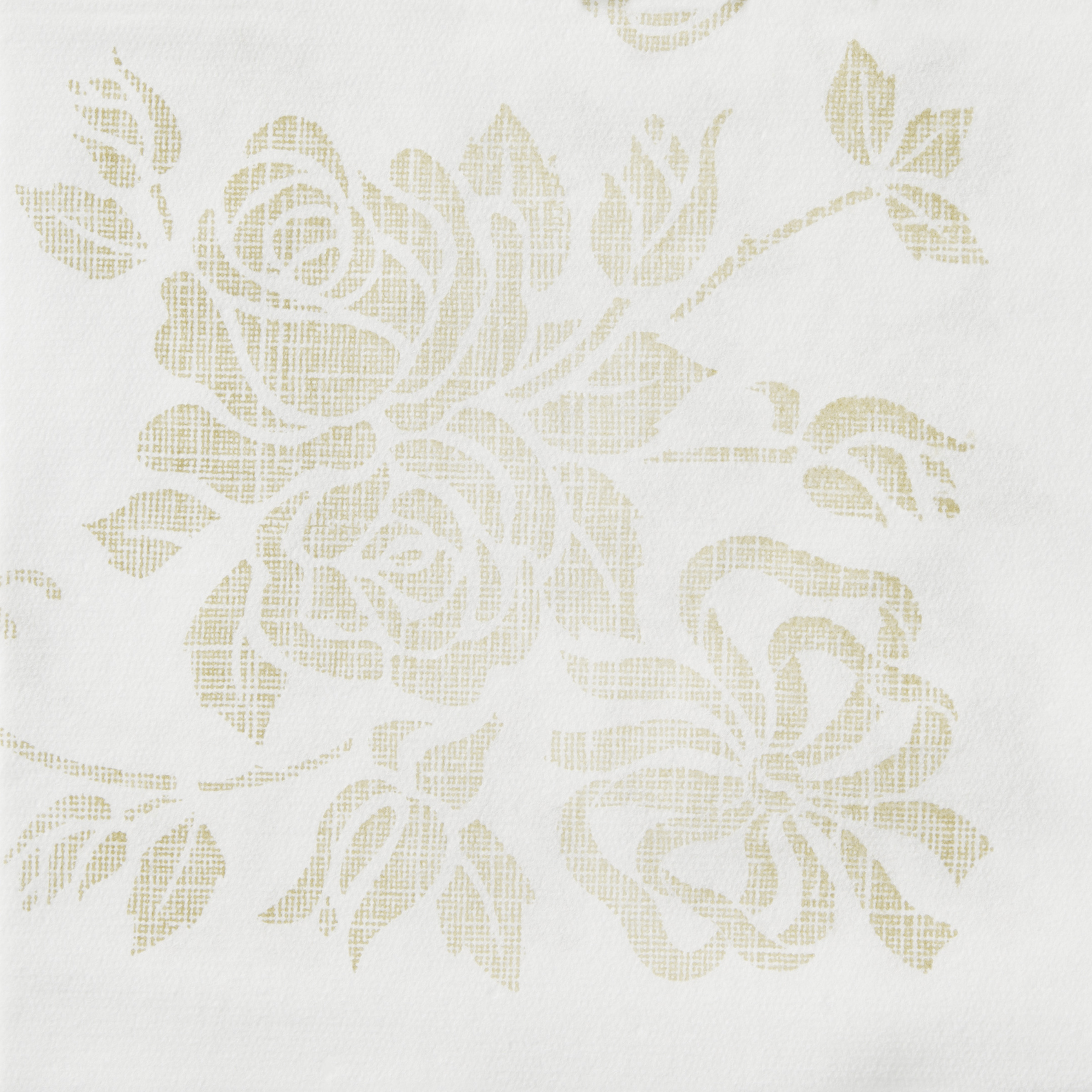 8.5 in Linen-Like Gold Floral Dinner Napkins 300 ct.