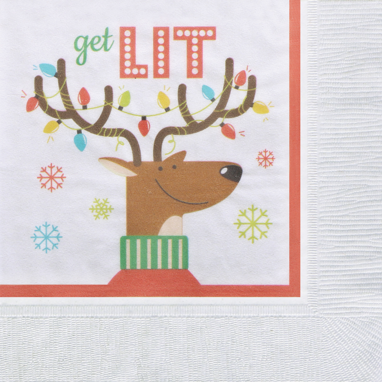 5 in Reindeer Games Beverage Napkins 1000 ct.