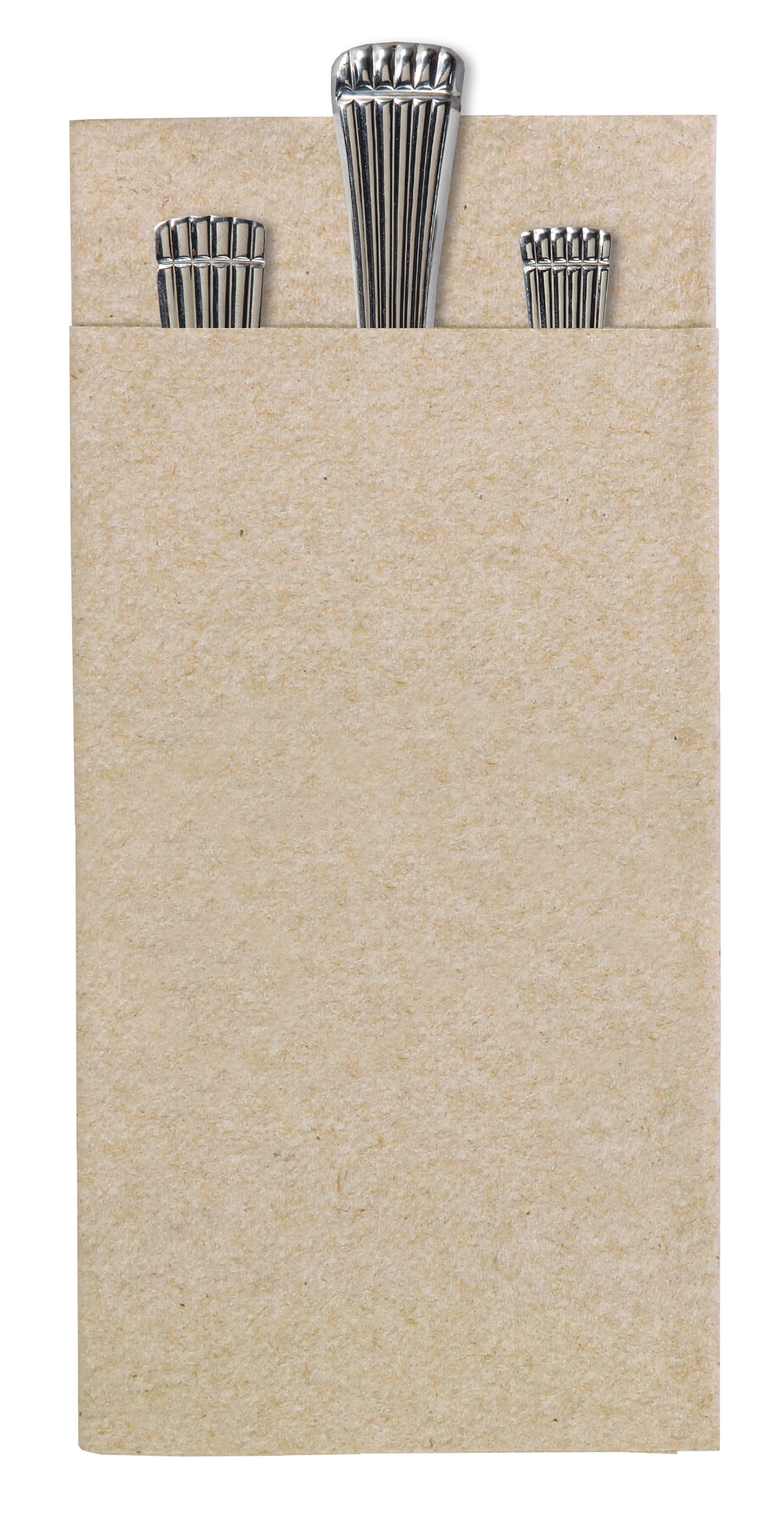 7.75 in x 4.25 in Linen-Like Natural Sand Quickset Dinner Napkins 300 ct.
