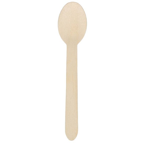 6 in Earthwise Wood Spoons 1000 ct.