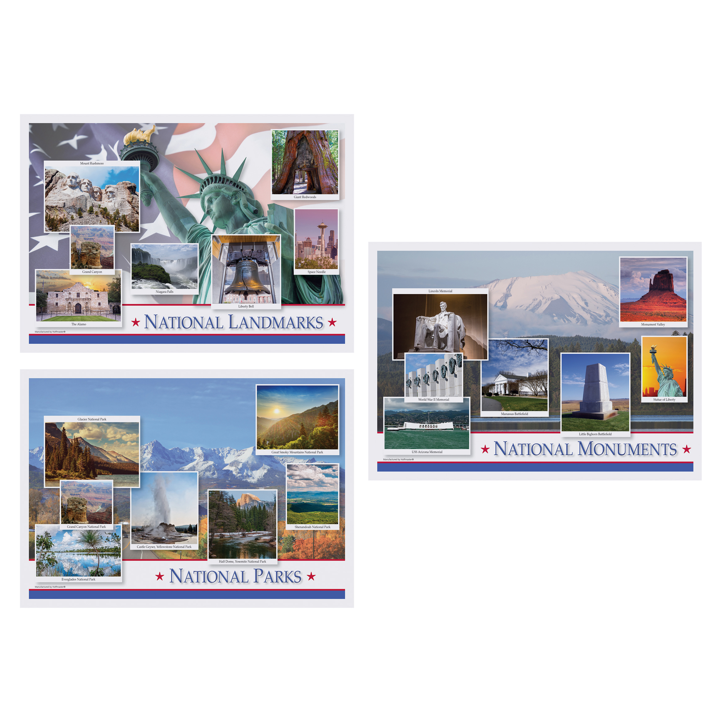 10 in x 14 in National Pride Multipack Paper Placemats 1000 ct.