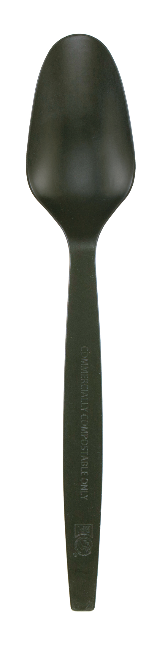 6.5 in Black CPLA Spoons 1000 ct.