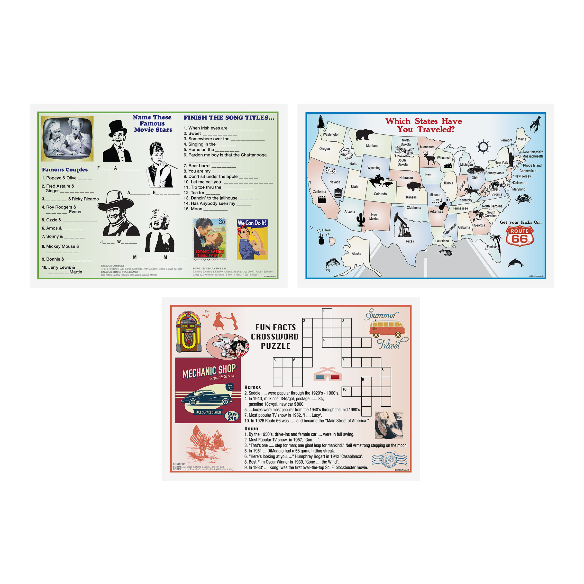 10 in x 14 in Memory Care Multipack Paper Placemats 1000 ct.