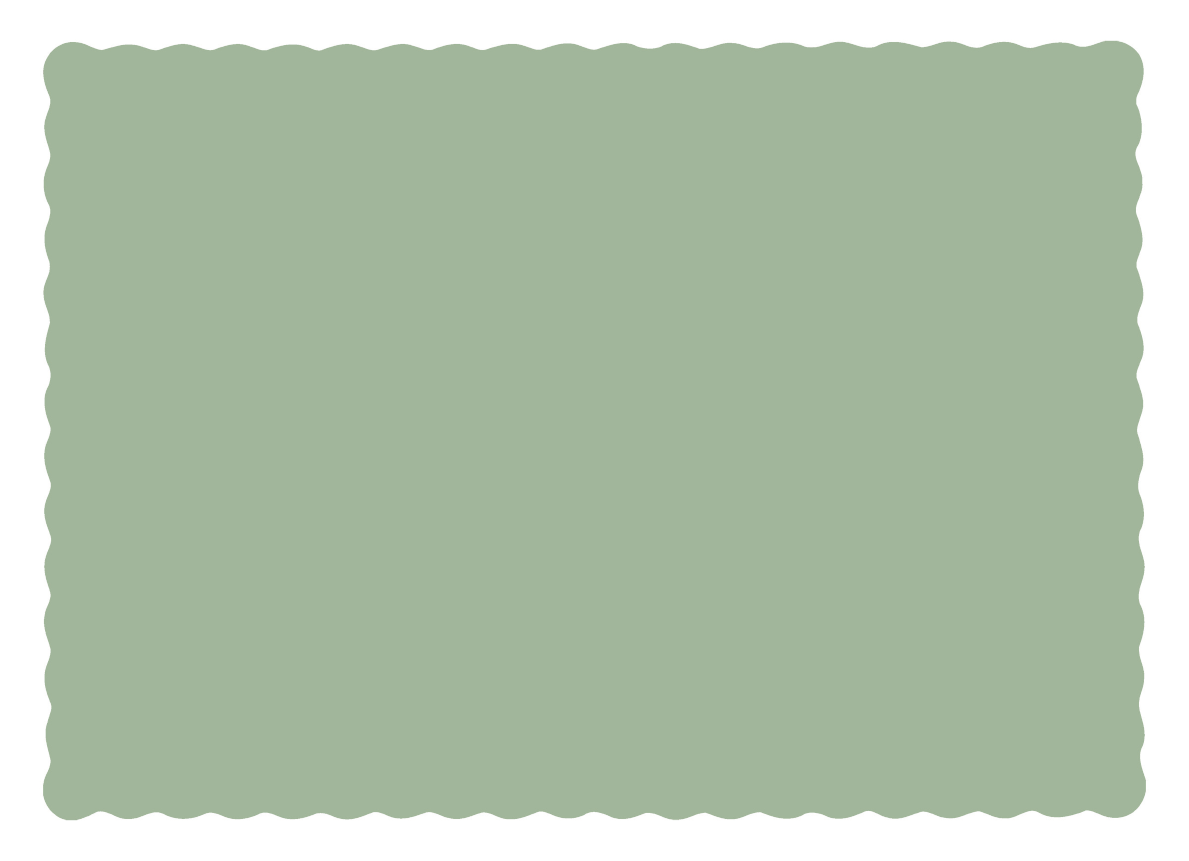 10 in x 14 in Scalloped Soft Sage Paper Placemats 1000 ct.