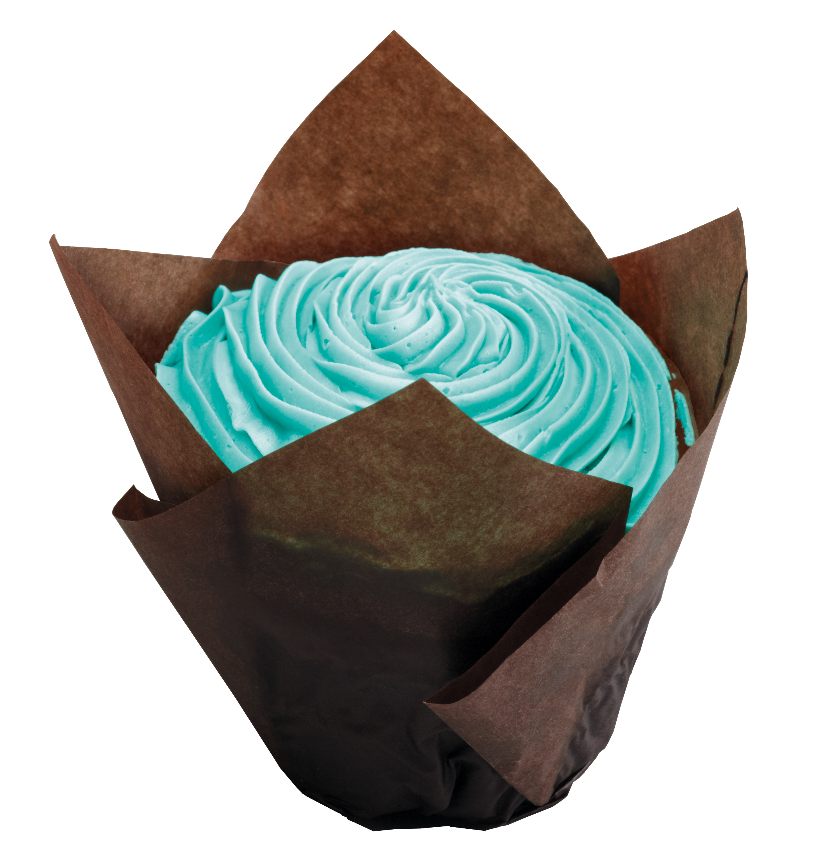 4 in Large Chocolate Brown Paper Tulip Cups 2500 ct.