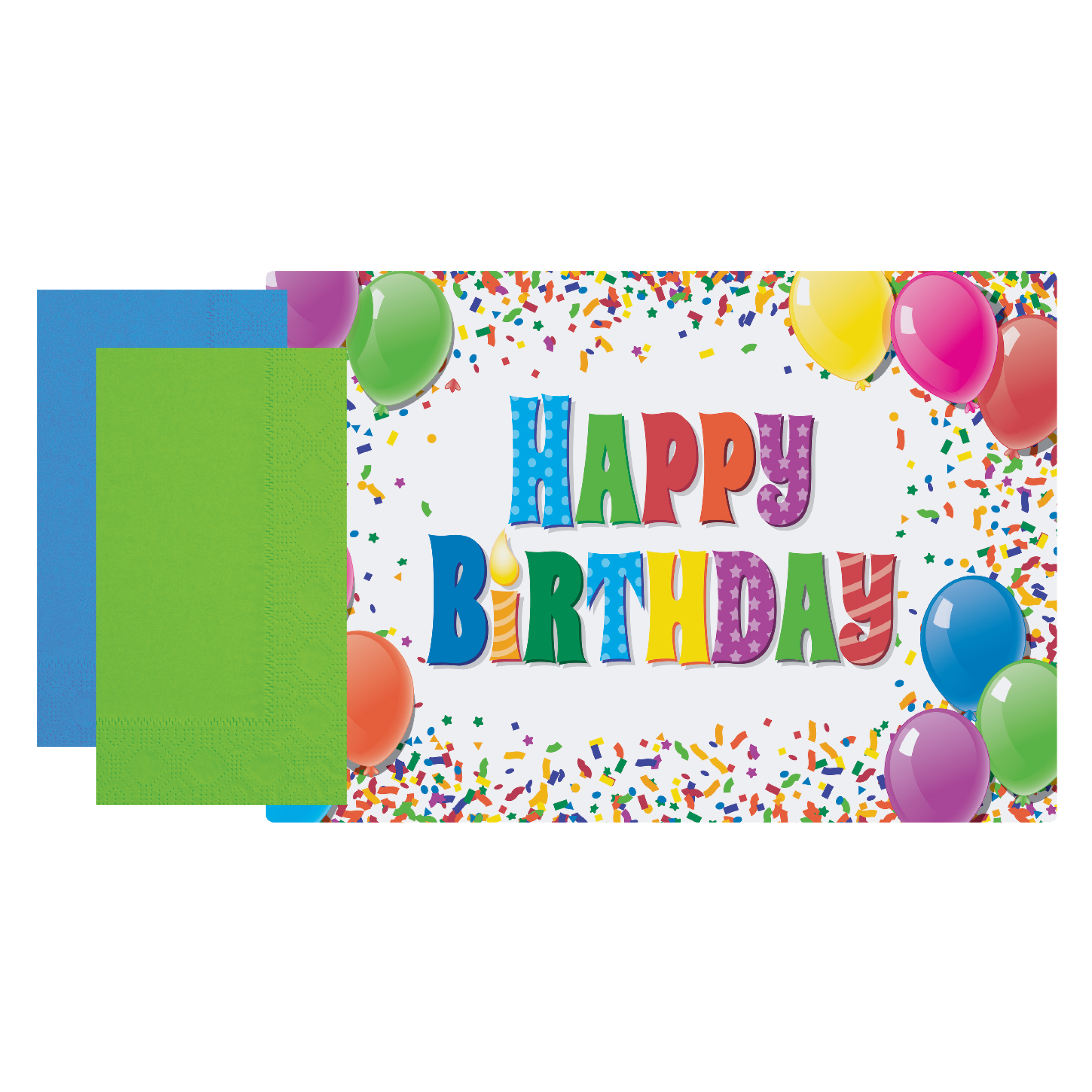 Happy Birthday Placemat and Napkin Combo Pack 500 ct.