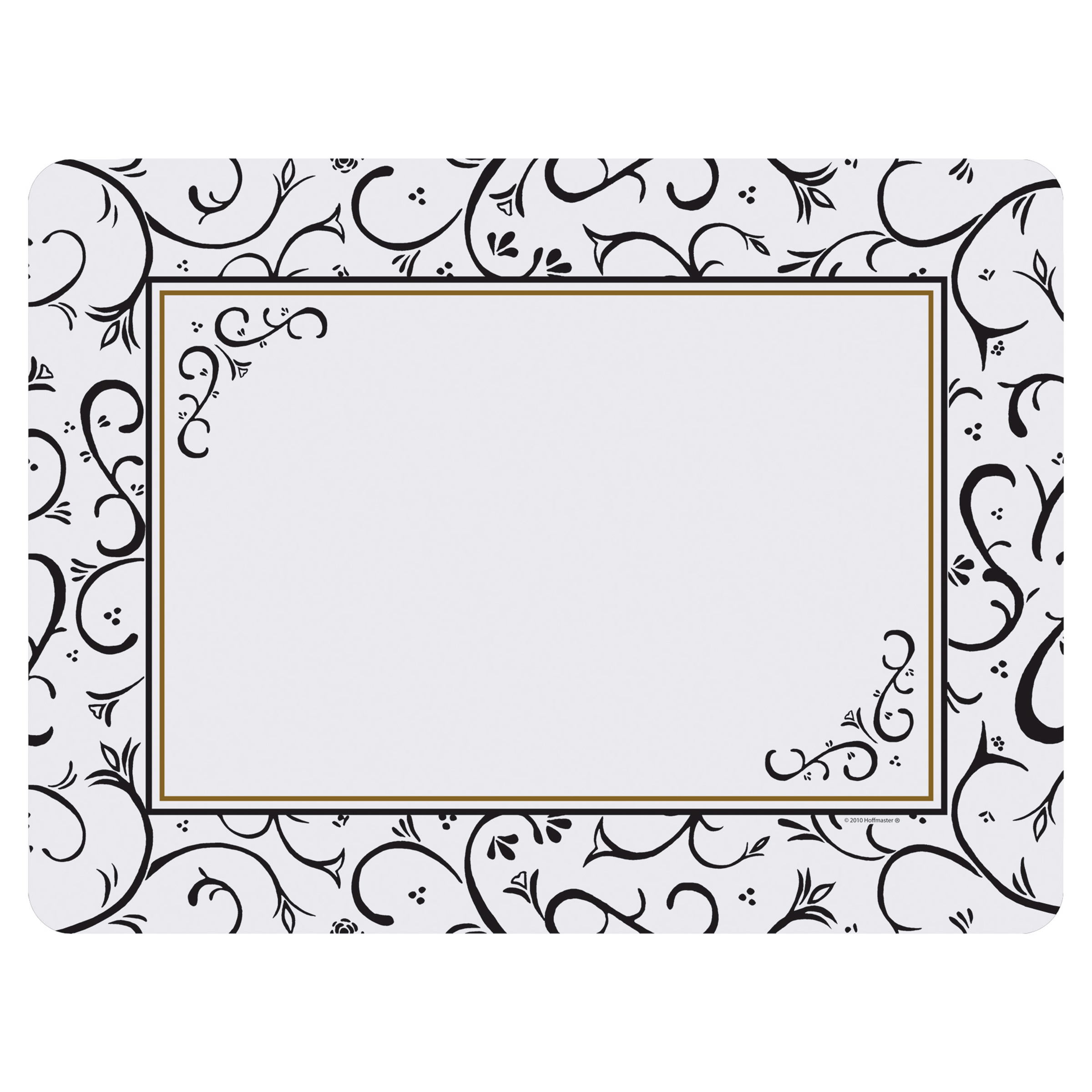 13.25 in x 18 in Scroll Room Service Paper Traymats 1000 ct.