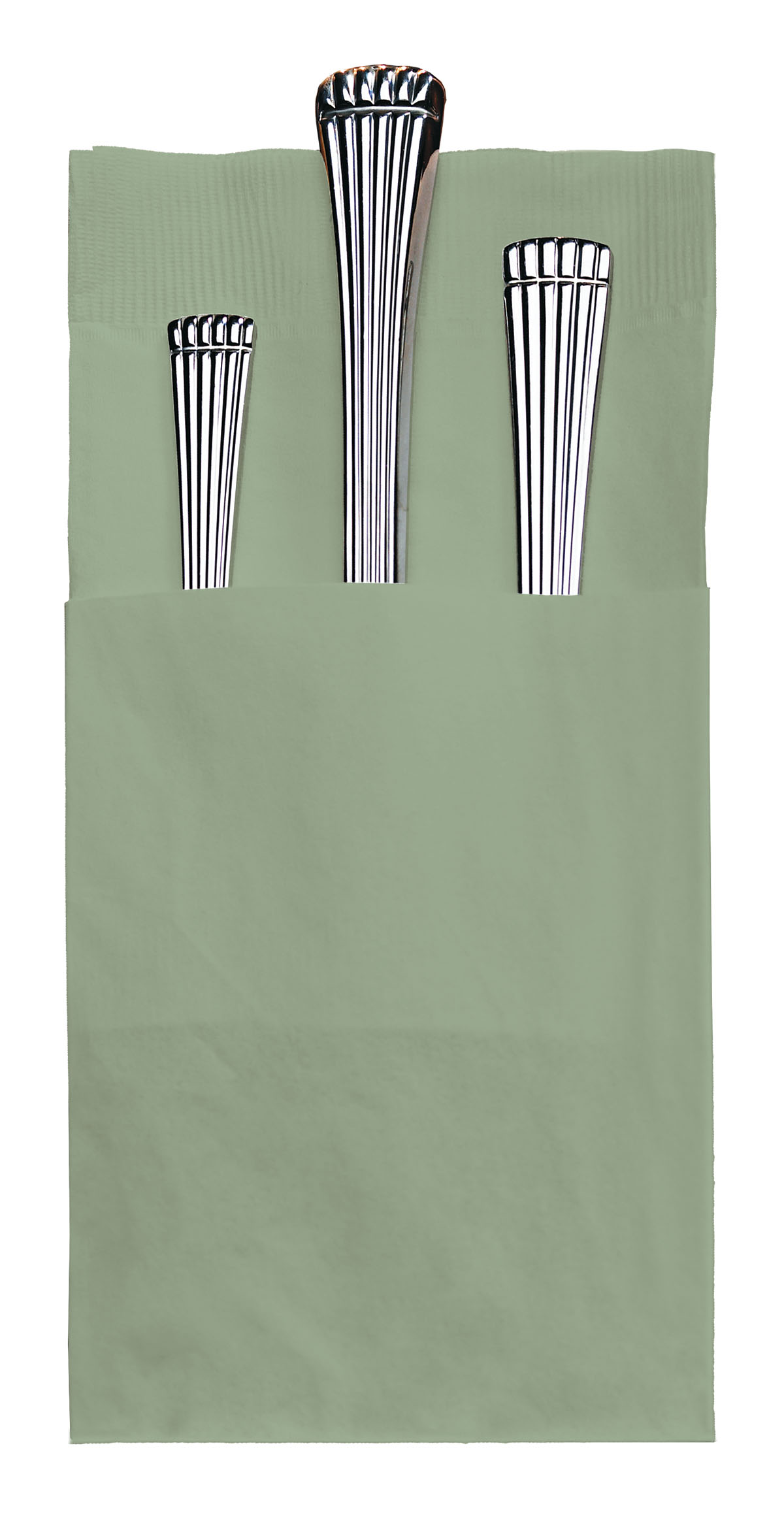 8.25 in x 4.25 in Coin Embossed Quickset Sage Green Dinner Napkins 800 ct.