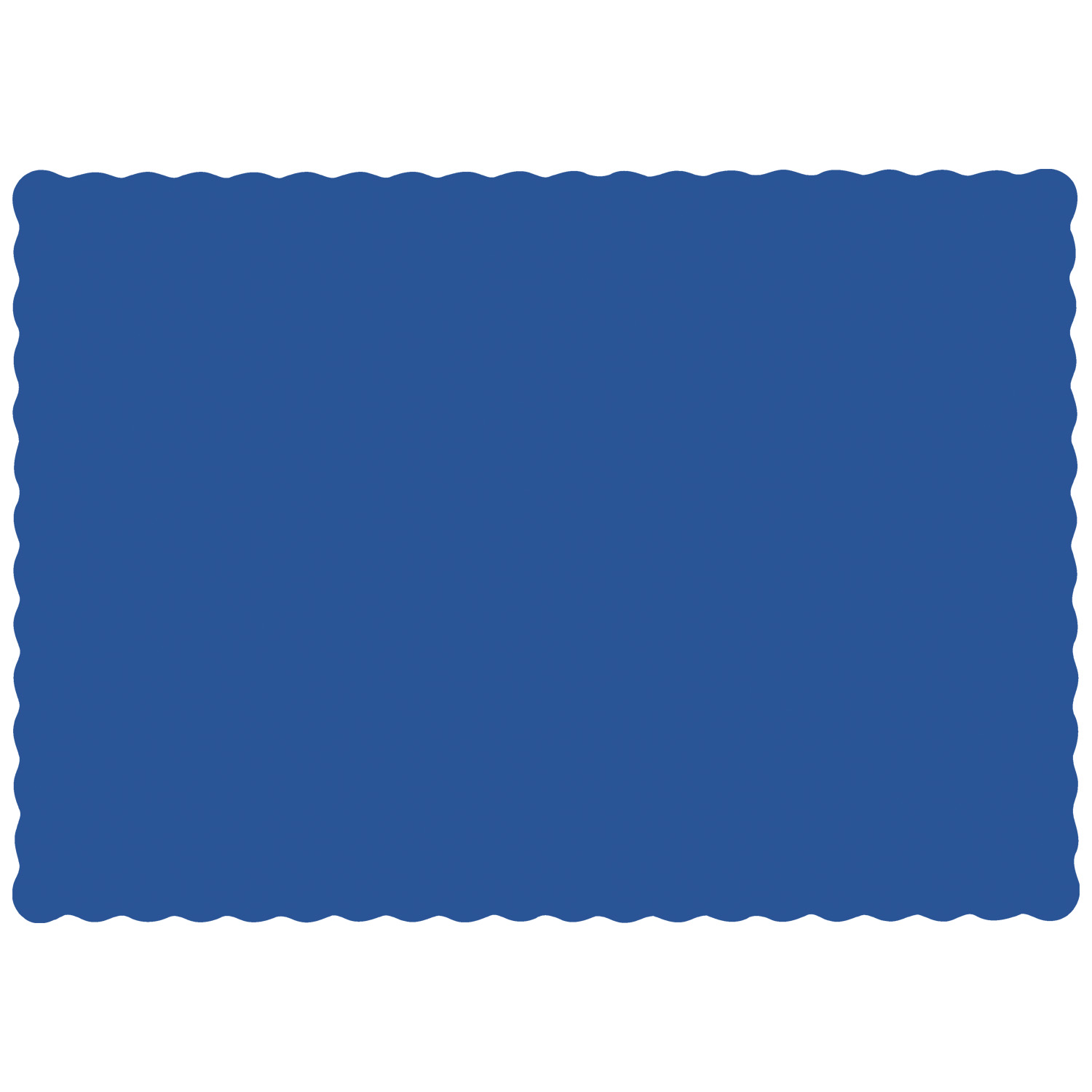 10 in x 14 in Scalloped Navy Blue Paper Placemats 1000 ct.