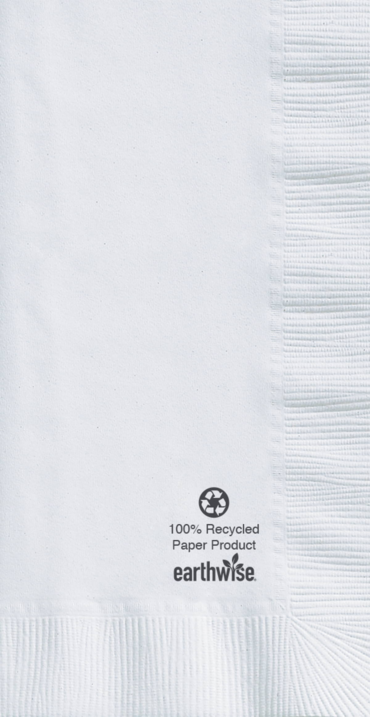 7.5 in x 4.25 in Earthwise Coin Embossed White Dinner Napkins 1000 ct.