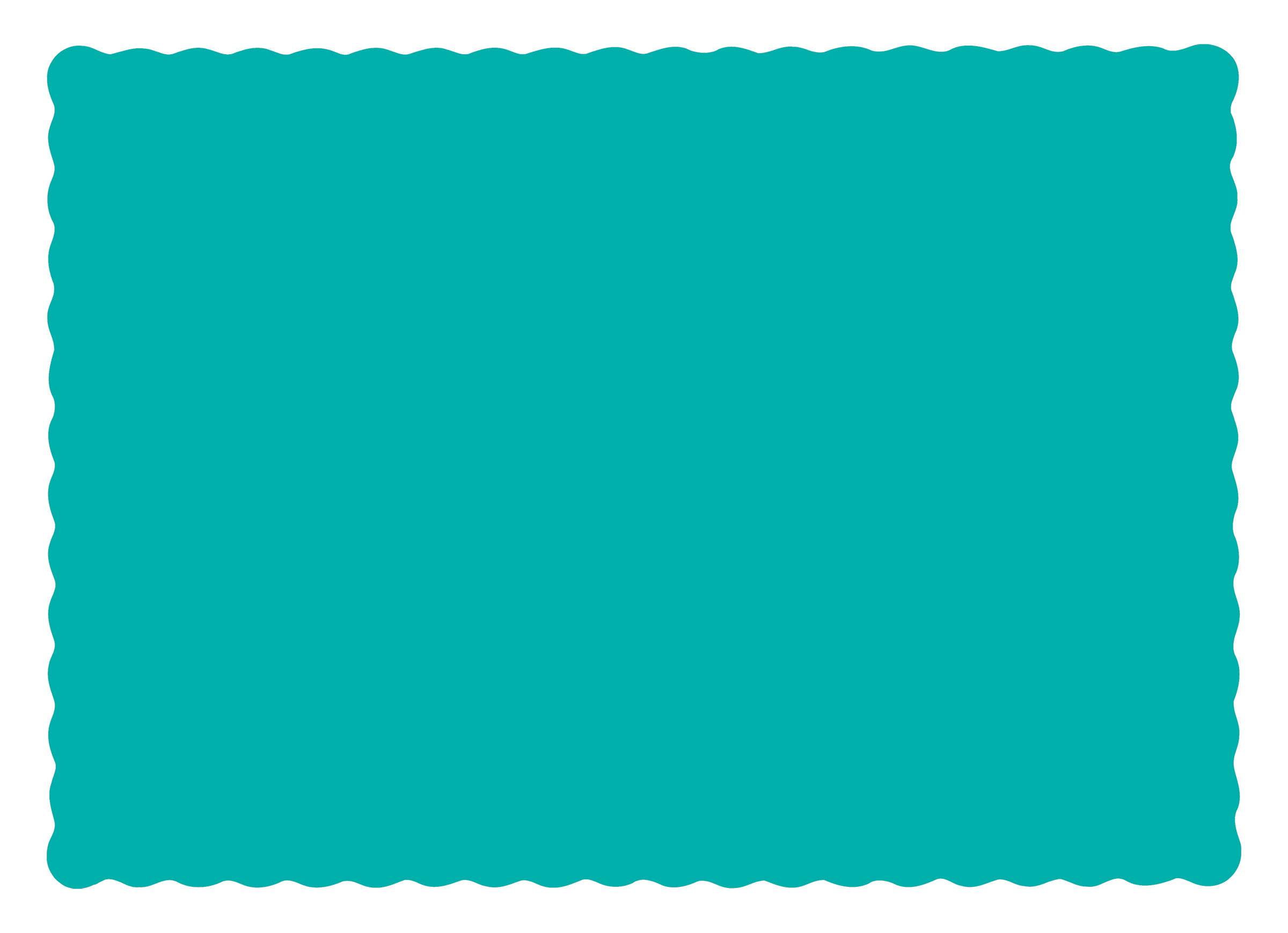 10 in x 14 in Scalloped Teal Paper Placemats 1000 ct.
