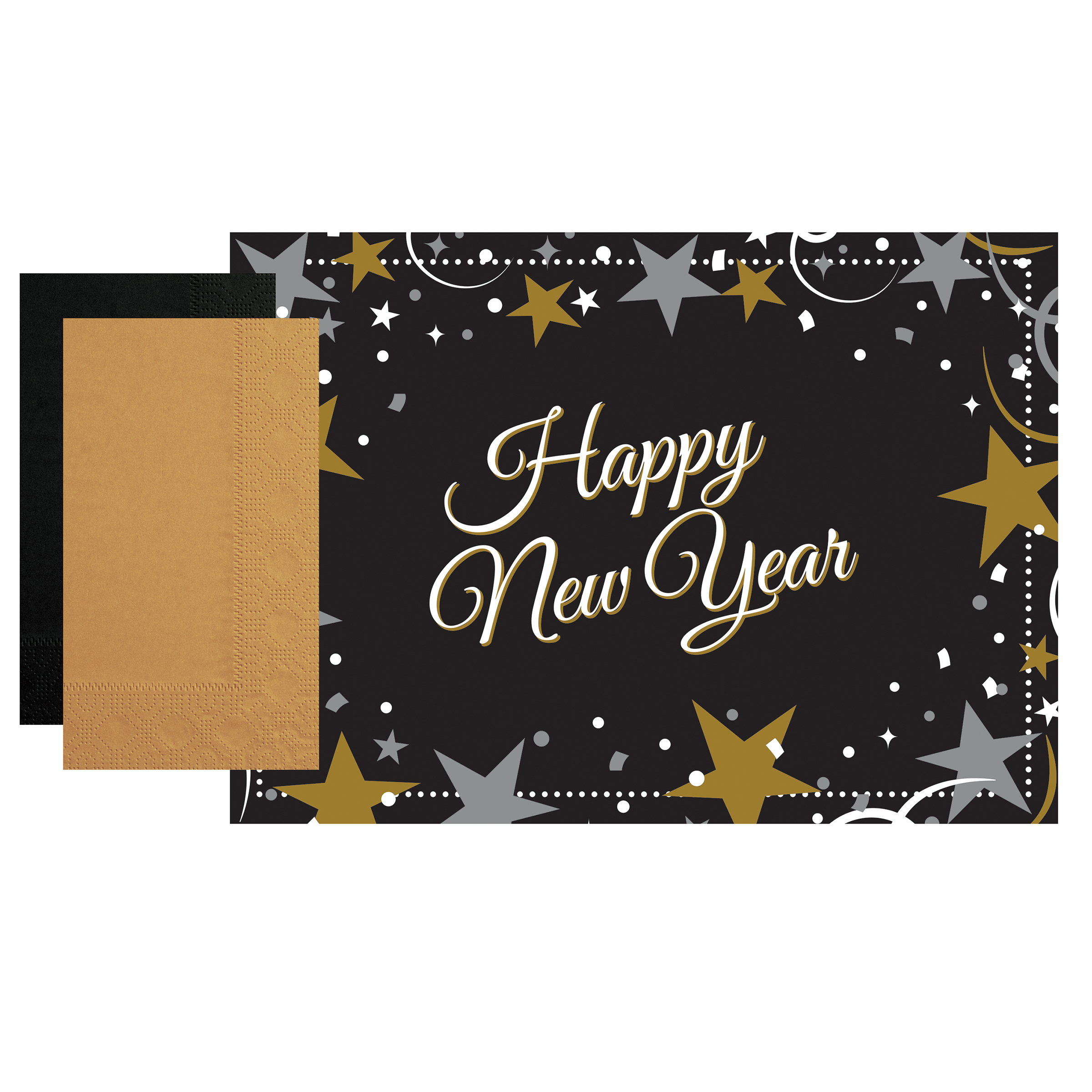 Happy New Year Placemat and Napkin Combo Pack 500 ct.