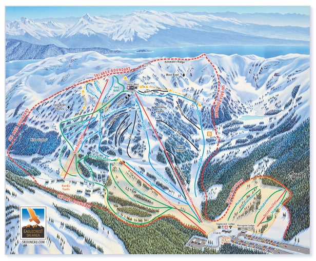 Eaglecrest Ski Area Mapa zjazdoviek