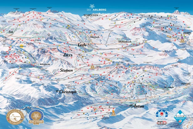 Plan des pistes - Warth - Schröcken