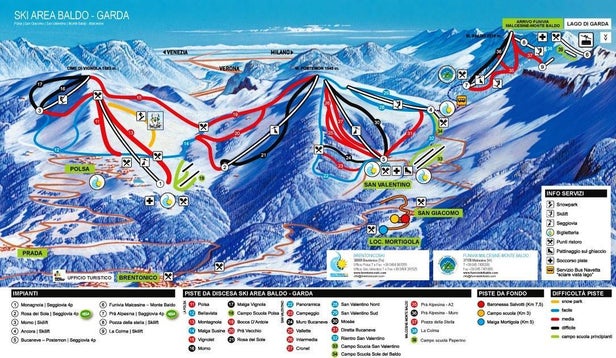 Monte Baldo Mappa piste