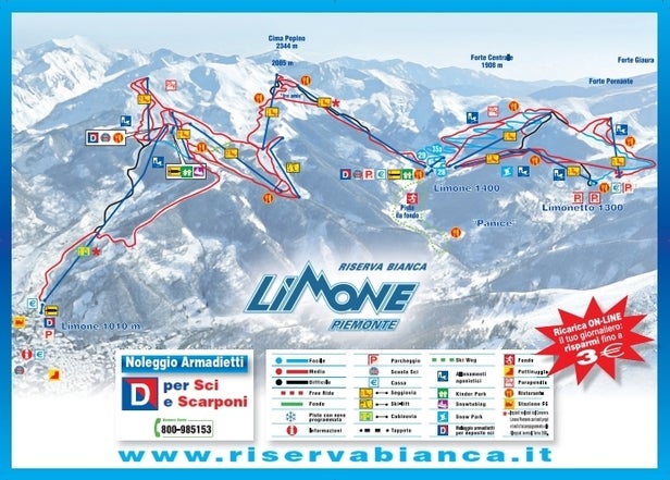 Pistenplan Limone Piemonte