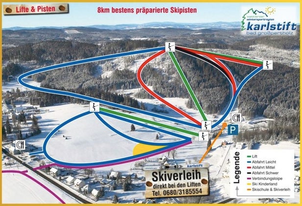 Aichelberglifte Karlstift Mapa zjazdoviek