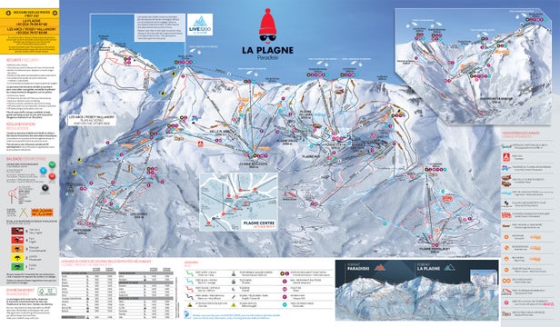 Pistenplan La Plagne