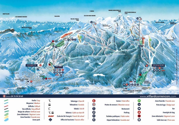 Pistenplan Villard de Lans