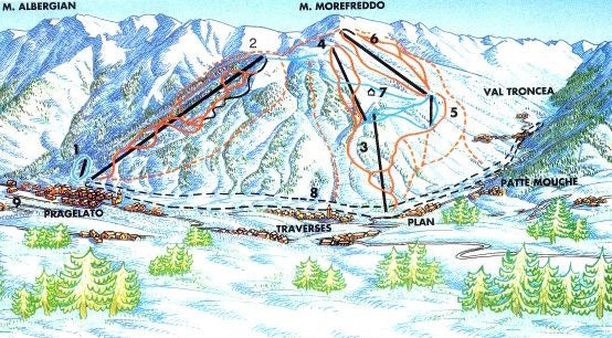 Pistenplan Pragelato