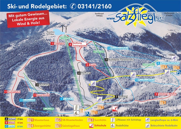 Salzstiegl Mapa zjazdoviek