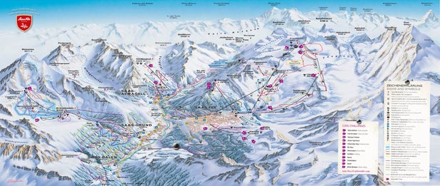 Saas Fee Piste Map