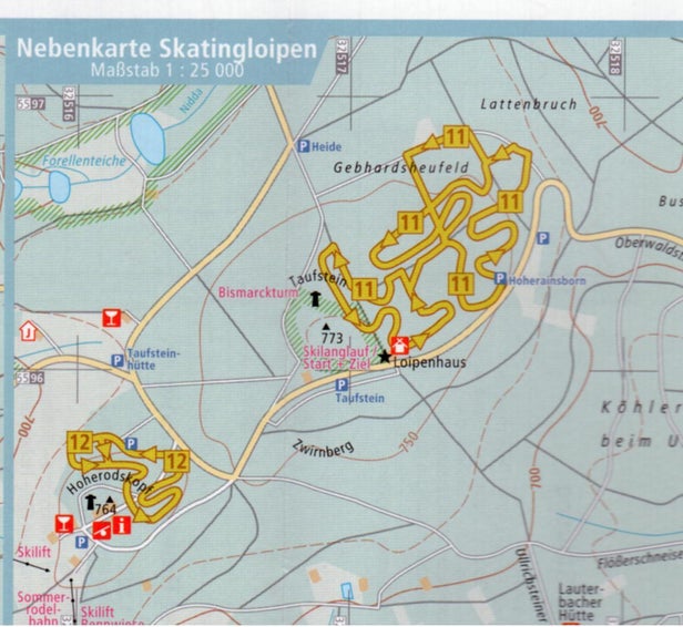 Hoherodskopf - Schotten - Breungeshain Mapa zjazdoviek