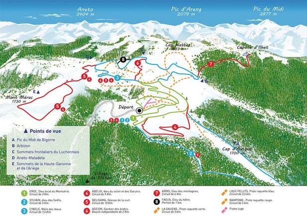 Nistos – mapa tras narciarskich