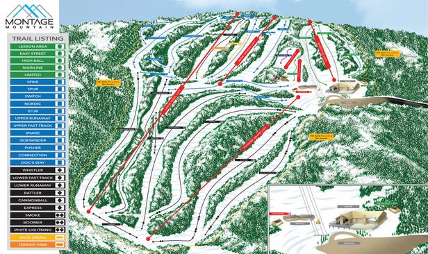 Montage Mountain Mappa piste
