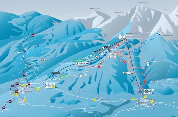 Muttereralm Mapa sjezdovek