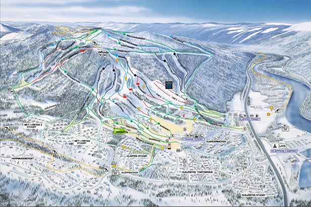 Pistenplan Kläppen Ski Resort