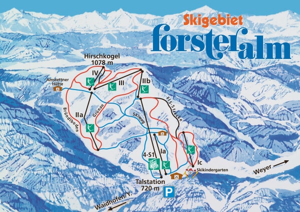 Forsteralm - Waidhofen an der Ybbs Mapa zjazdoviek