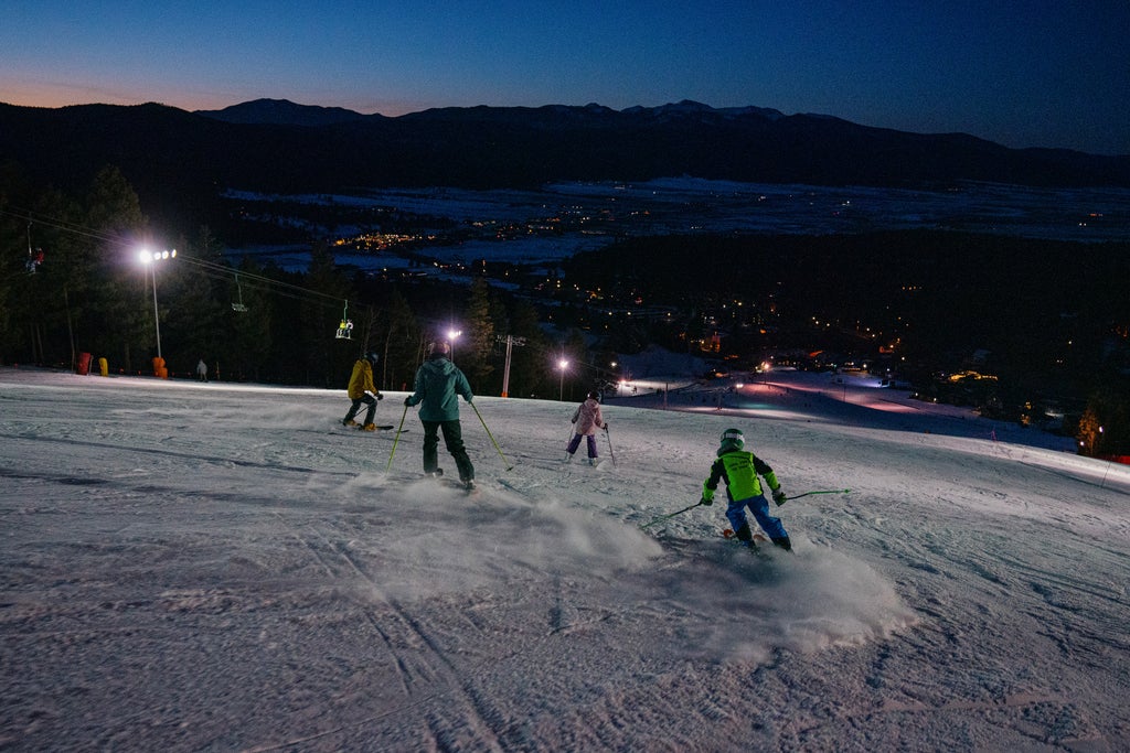 Angel Fire Resort_Hall Family_Night Skiing_(c): Angel Fire Resort