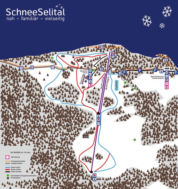 Pistenplan Schwarzenbühl - Selital