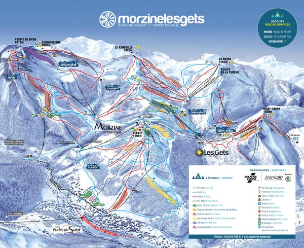 Morzine Mapa sjezdovek