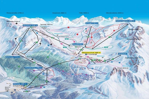 Pistenplan Melchsee - Frutt