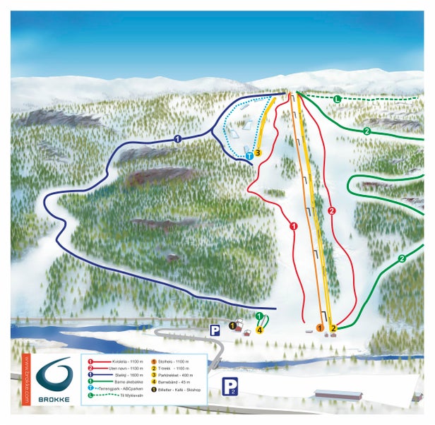 Brokke Mapa sjezdovek