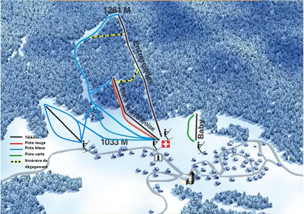 Espace Alpin Bellefontaine – mapa tras narciarskich