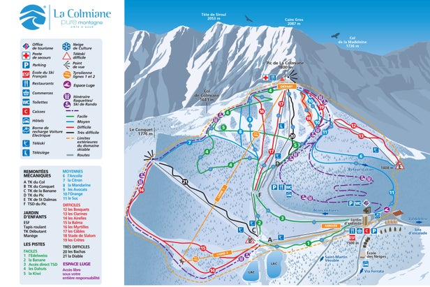 Pistenplan La Colmiane