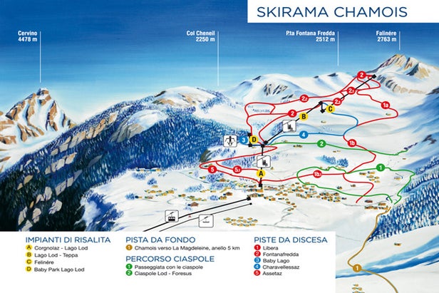 Chamois Piste Map