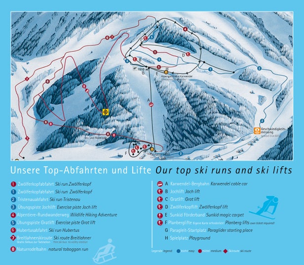 Pistenplan Achensee - Pertisau